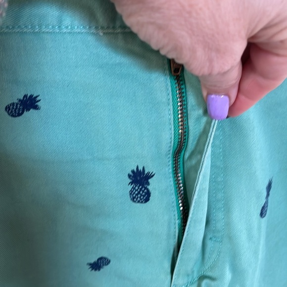 IZOD men’s Saltwater pineapple print chino cotton shorts flat front pockets 40 - Picture 6 of 12